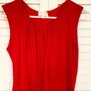 Petit Pois Red Knit Mesh Dress Size S